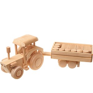 Traktor s vlečkou Drevené hračky pre deti