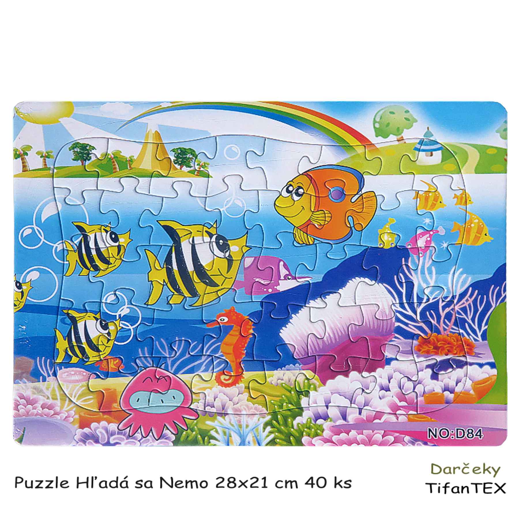 Puzzle Hľadá sa Nemo 28x21 cm 40 ks