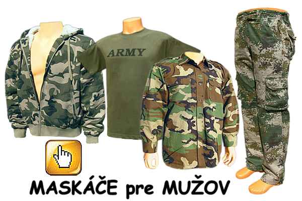 Maskáče pre mužov, veľkosklad tifantex Maskáče pre mužov, mikiny, tričká, košeľe, tifantex veľkoobchod