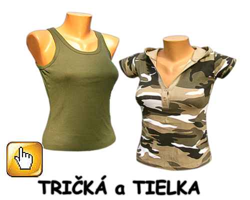Dámske tielka, tričká, veľkosklad tifantex Dámske maskáčové tielka, tričká, tifantex veľkoobchod