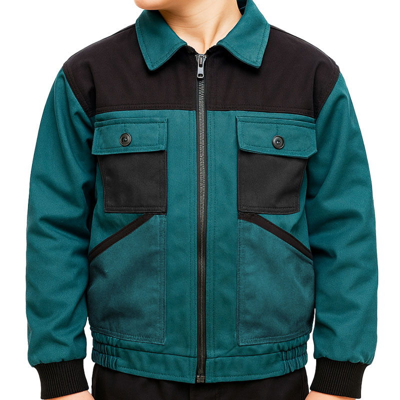 Bunda detská NIKA zelenočierna 146 – 164 Bunda detská NIKA zelenočierna 146 – 164