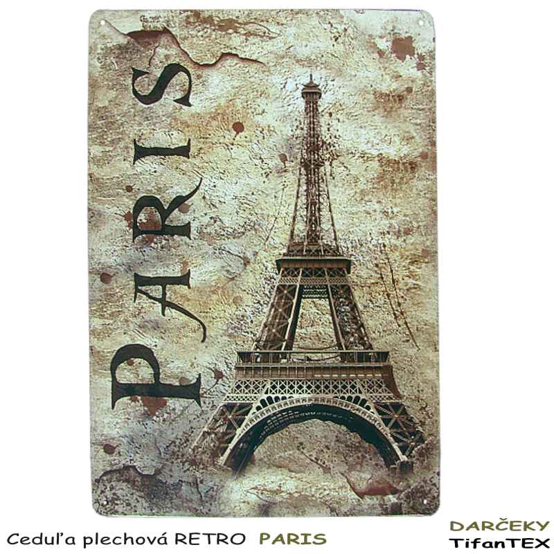 Retro tabuľa PARIS 20x30 cm Retro tabuľa PARIS 20x30 cm