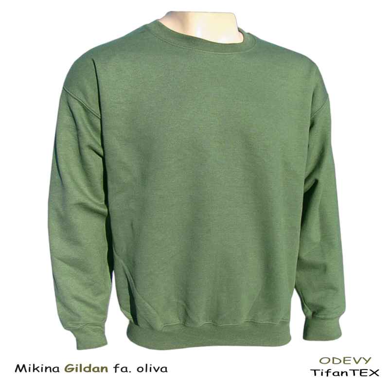 Mikina pánska Gildan zelená army
