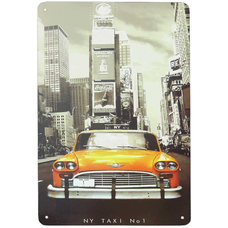 plechová retro tabuľa NY TAXI No1 plechová retro tabuľa NY TAXI No1