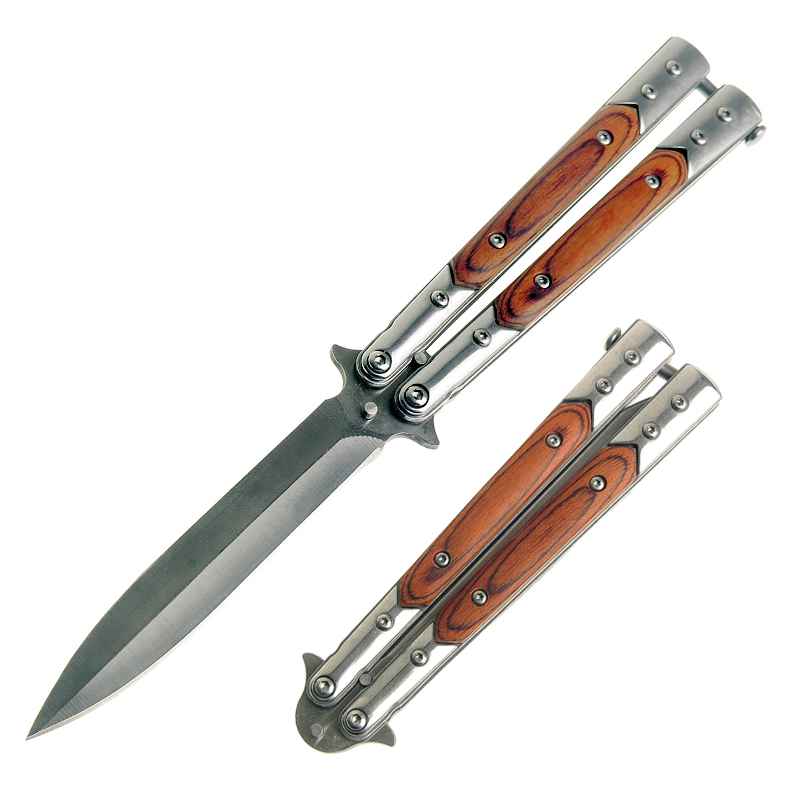 motýlik nôž wood