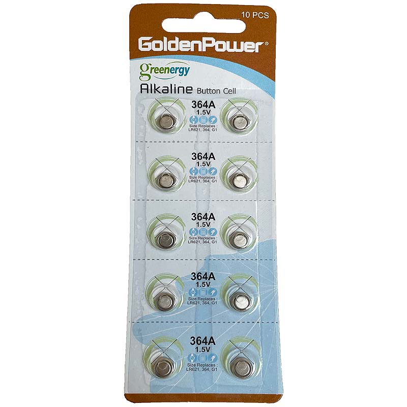 gombíková batéria 364A 1,5V Alkaline Golden Power gombíková batéria 364A 1,5V Alkaline Golden Power