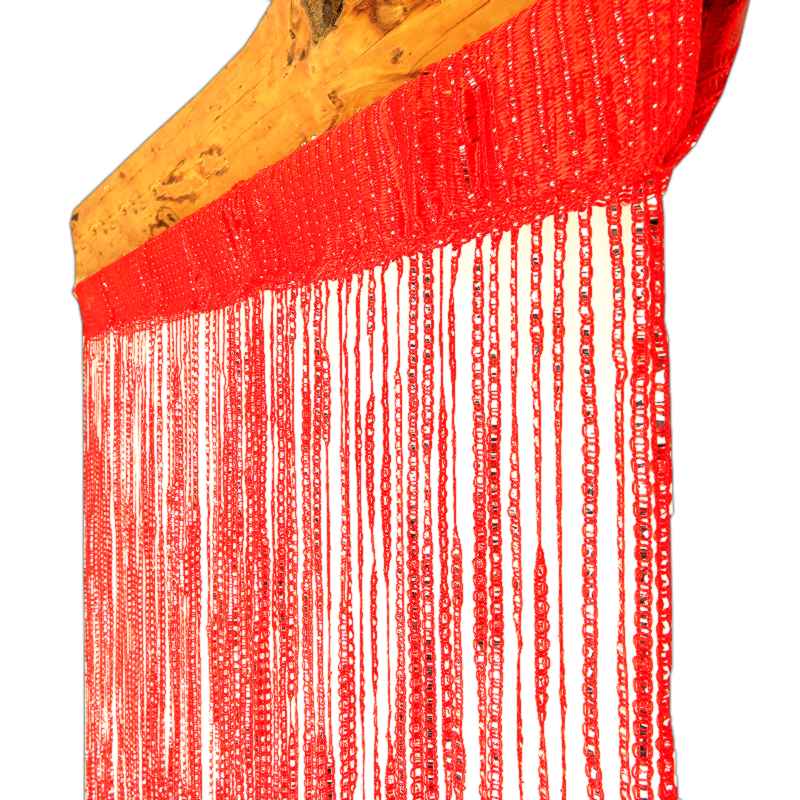 Šnúrková záclona Curtain 100x200 cm červená
