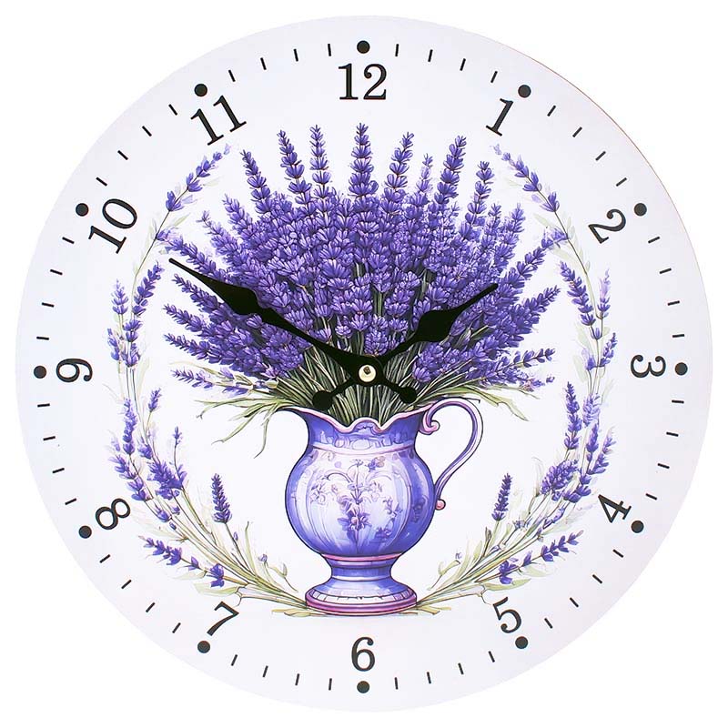 Hodiny na stenu Vintage Lavender 30cm