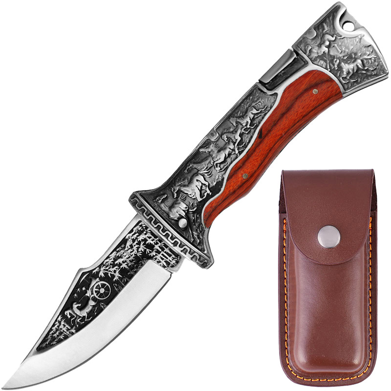 Vreckový nôž pre poľovníka s puzdrom