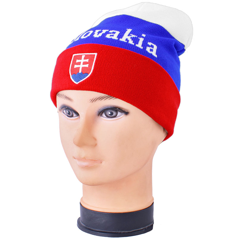 Pletená čiapka Slovakia Trikolora