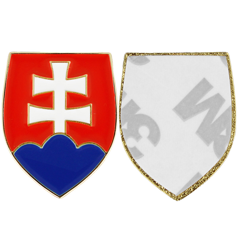 Kovový samolepiaci odznak Slovensko 25mm Kovový samolepiaci odznak Slovensko 25mm