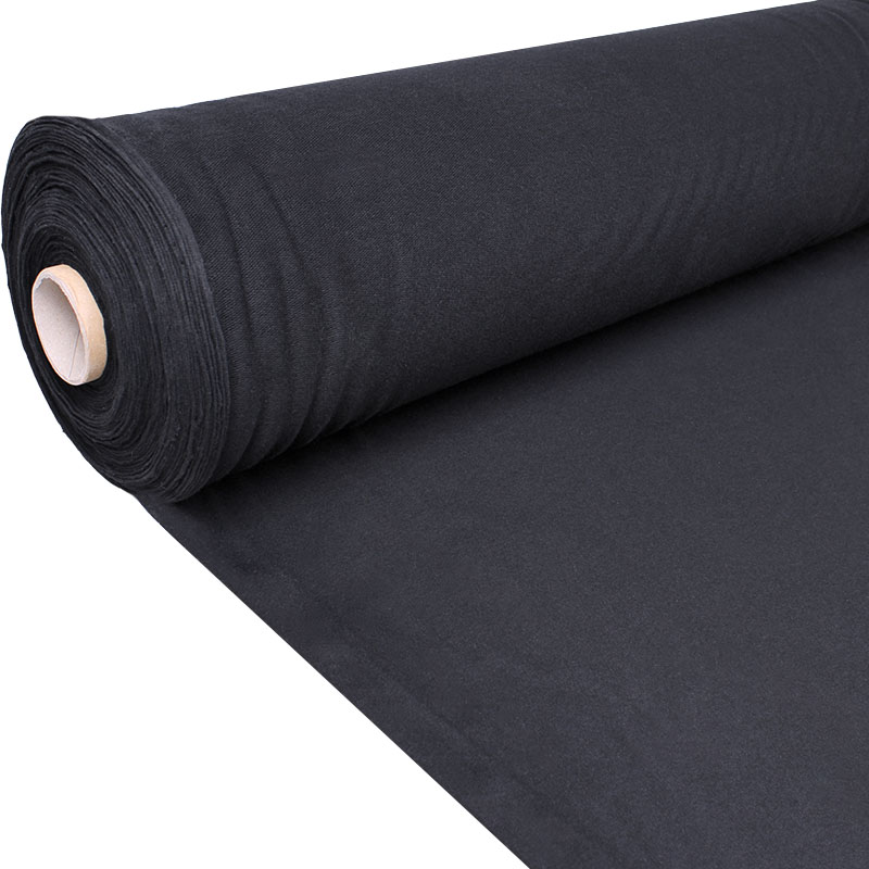 Teplákovina látka čierna, šírka 210cm, 240g/m2