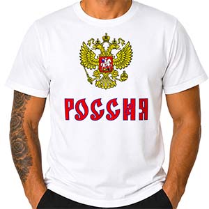 Tričko Russia biele