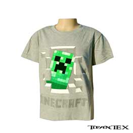 Tričko detské Minecraft šedé