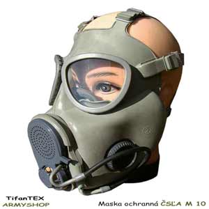 Plynová maska M10 + pláštenka JP75 + filtre