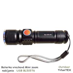 Baterka vrecková Mini zoom USB BL515T