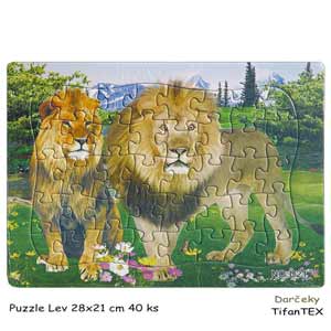 Puzzle Lev 28x21 cm 40 ks