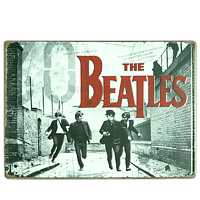 Kovová retro tabuľa The Beatles 30x40cm