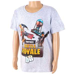 detské tričko Fortnite Battle Royale sivé