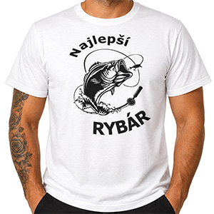 Tričko Najlepší rybár biele