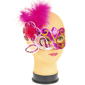 Škraboška ružová Maska na karneval