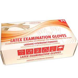 Latexové rukavice pudrované LATEX 1pár
