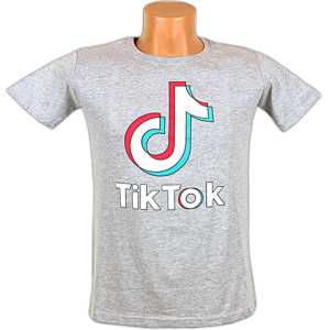 Cena 1,9€ na Detské tričko TikTok sivé