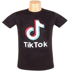 Detské tričko TikTok čierne