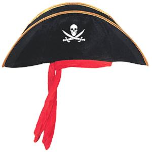 Pirátsky klobúk čierny