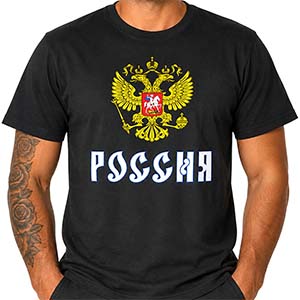 Tričko Russia čierne