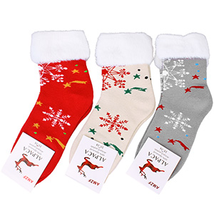 Dámske vlnené ponožky Alpaka s kožušinou 3páry A1