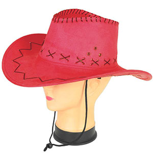 Kovbojský klobúk dámsky červený