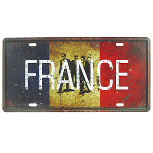 Retro tabuľa ŠPZ France 30x15cm