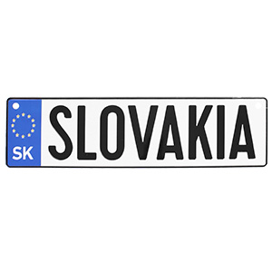 ŠPZ Slovakia 26x7cm