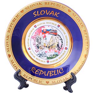 Porcelánový tanier dekoračný Slovensko 15,5cm