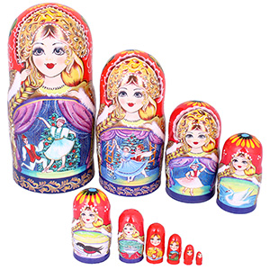 Matrioška 10ks 20cm Ruská zima