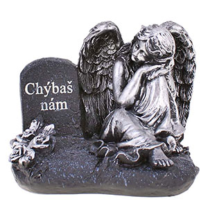 Dekorácia na hrob s anjelom Chýbaš nám