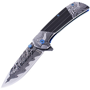 Vreckový nôž Albainox Damask BlackBlue