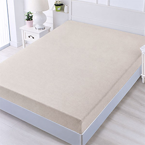 Bavlnené prestieradlo na postel 180x200+25 cm béžové