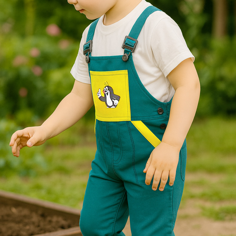 detské monterky krtko zelenožlté 104 – 134