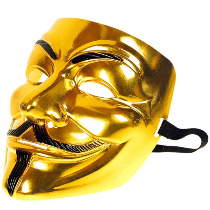 Anonymous maska Vendeta zlatá