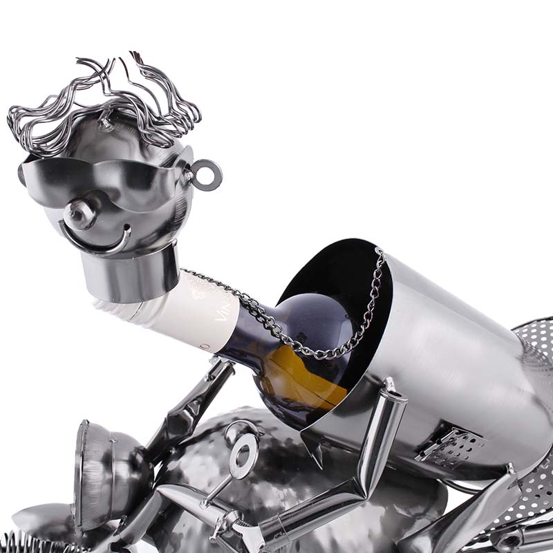 Stojan na víno Kovový model motorky 56cm