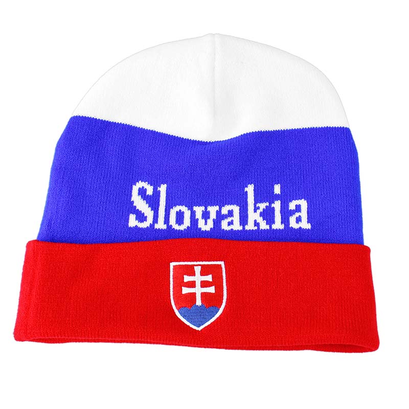 Pletená čiapka Slovakia Trikolora