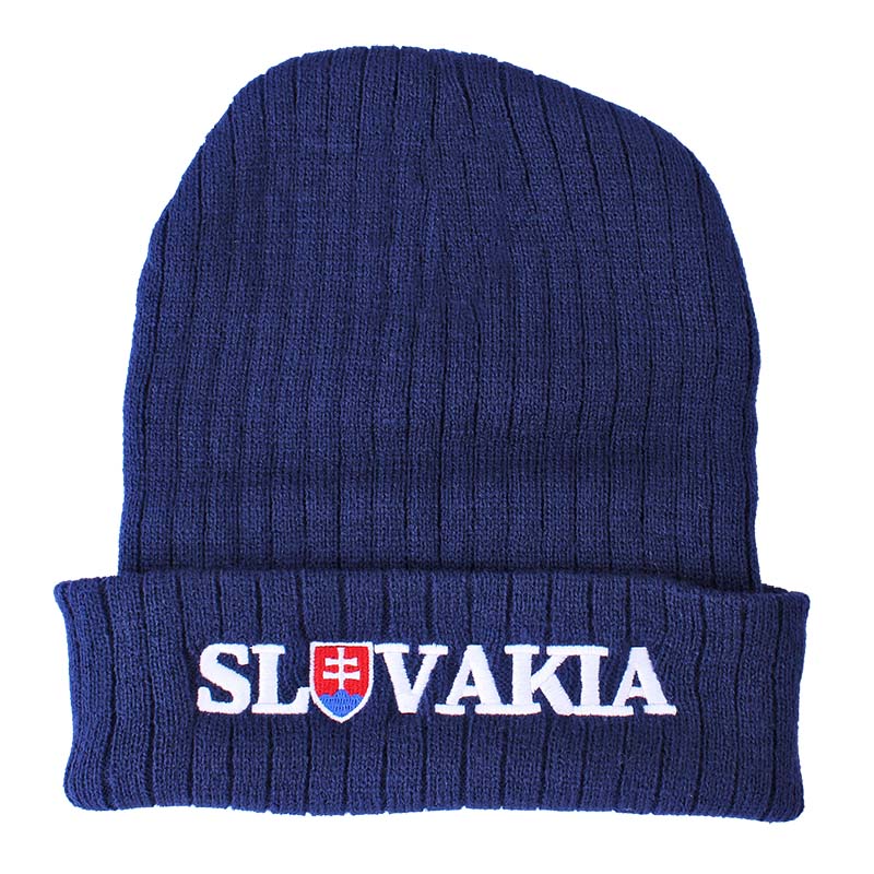 Pletená čiapka Slovakia modrá