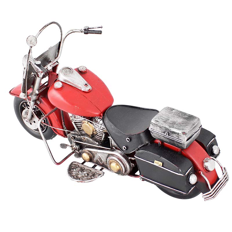 Kovový model motorky 36cm červená