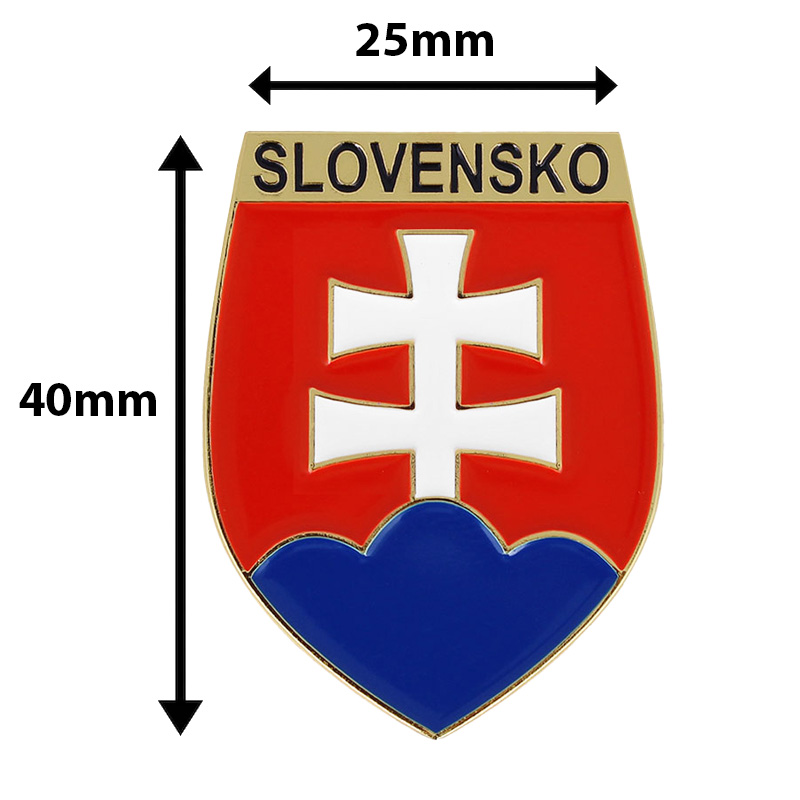 Kovový samolepiaci odznak Slovensko 40mm