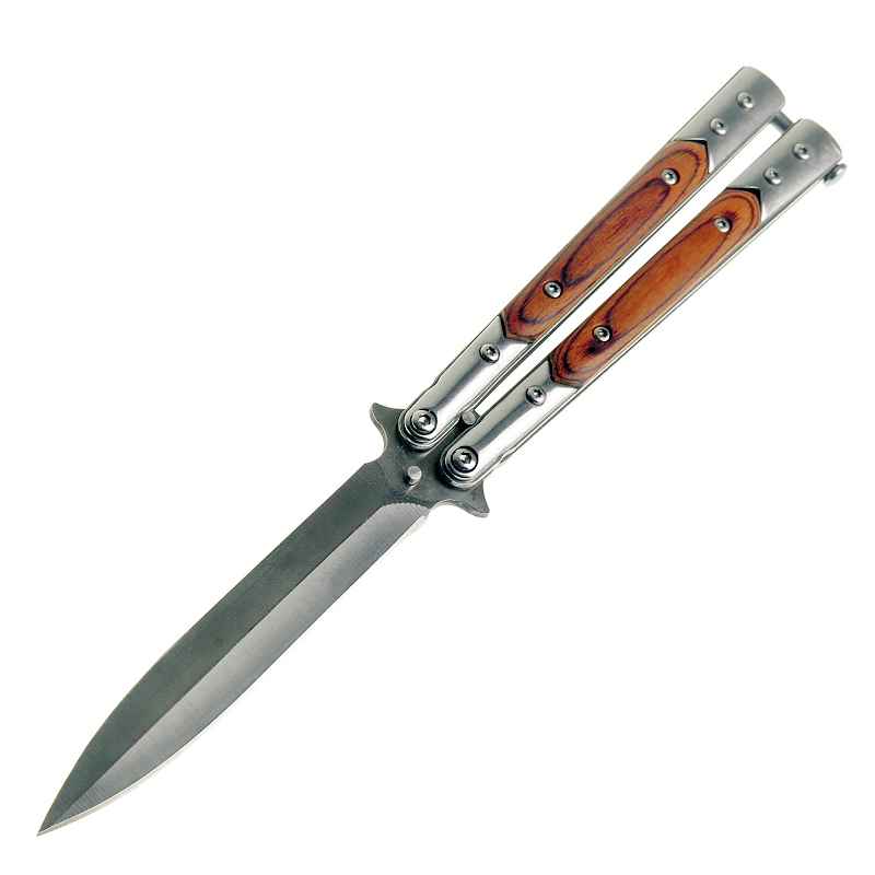 motýlik nôž wood