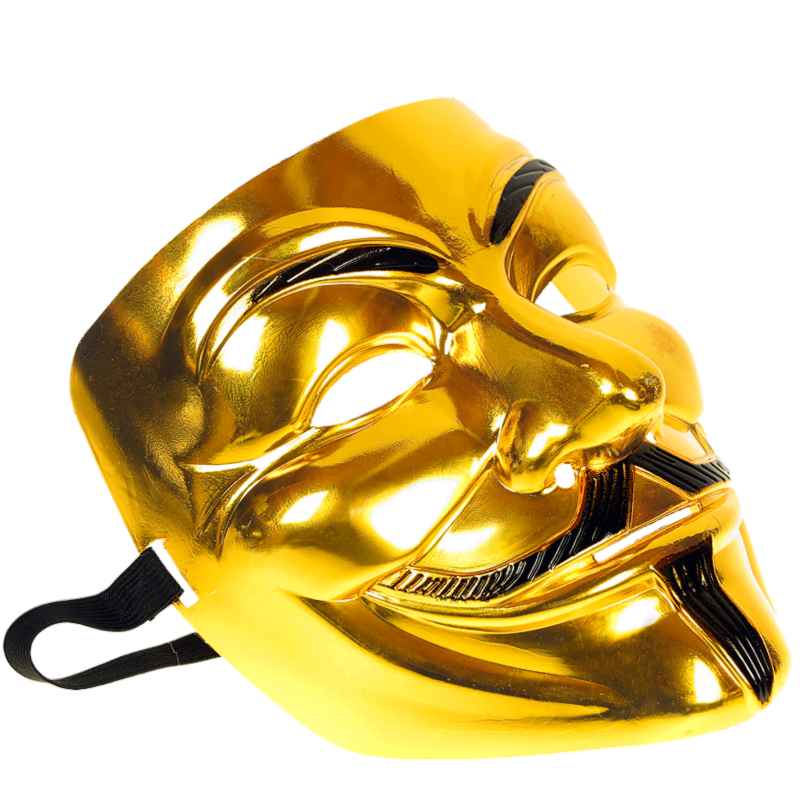 Anonymous maska Vendeta zlatá