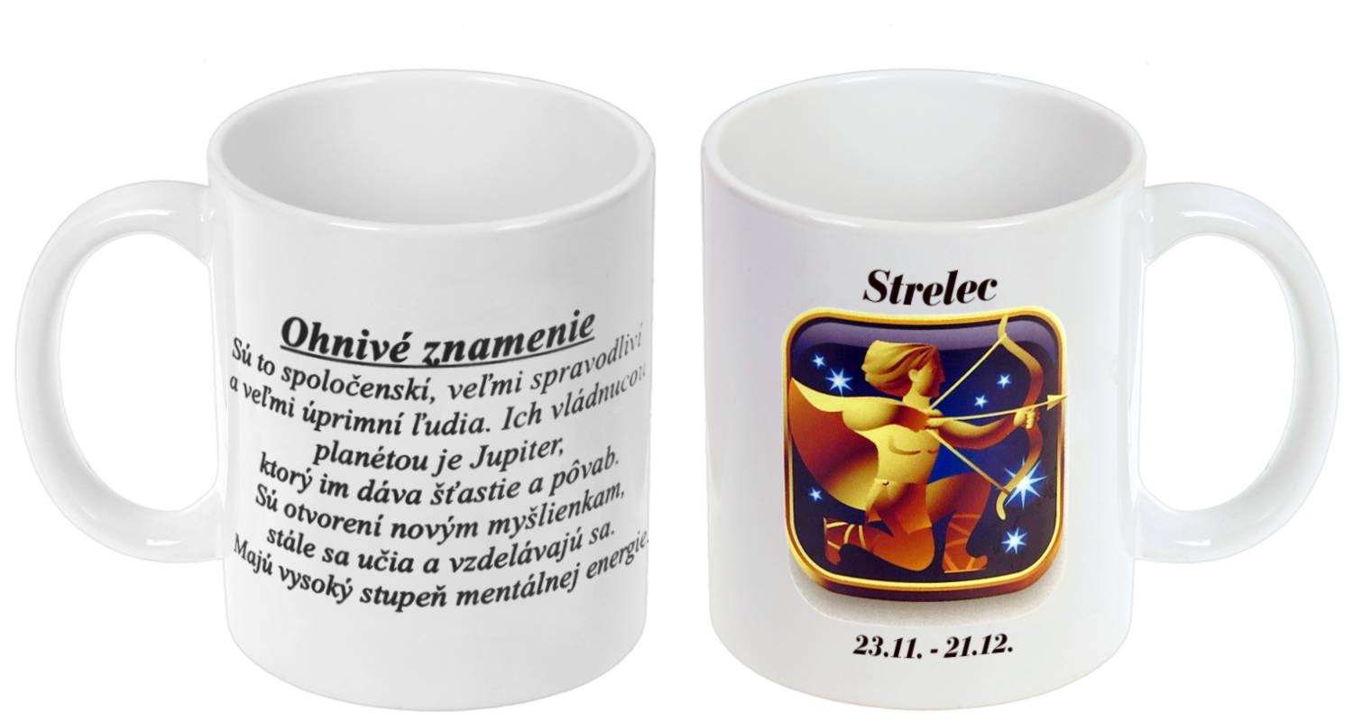 Znamenie Strelec šálka