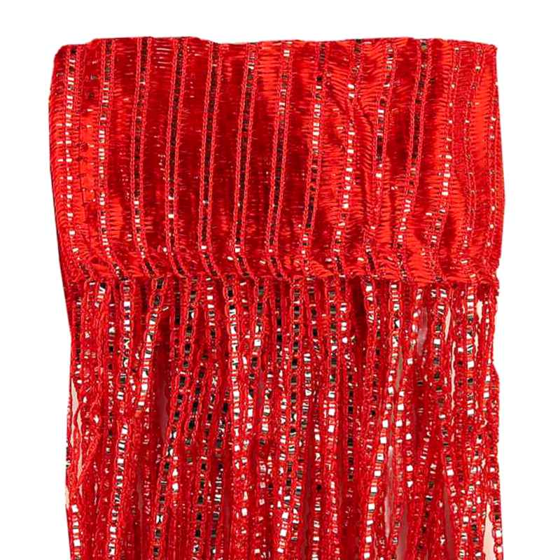 Šnúrková záclona Curtain 100x200 cm červená